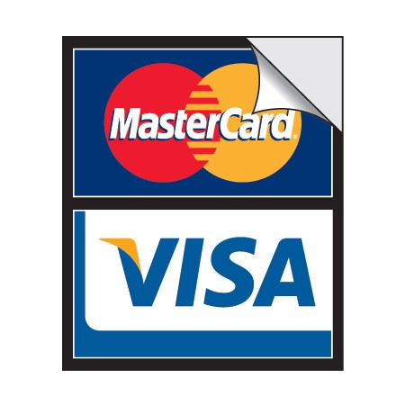 2-Logo Vertical Credit Card Decal