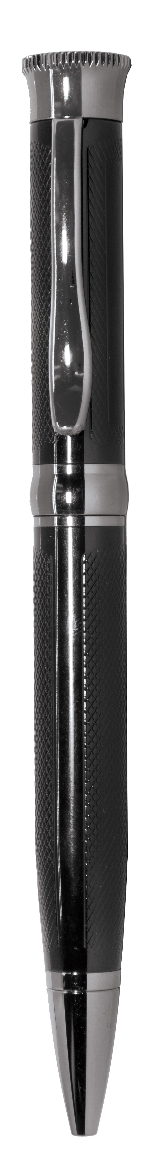 Textured Twist Action Ballpoint Pen With Textured Decoration