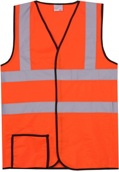 Polyester Orange Solid Safety Vest SV156