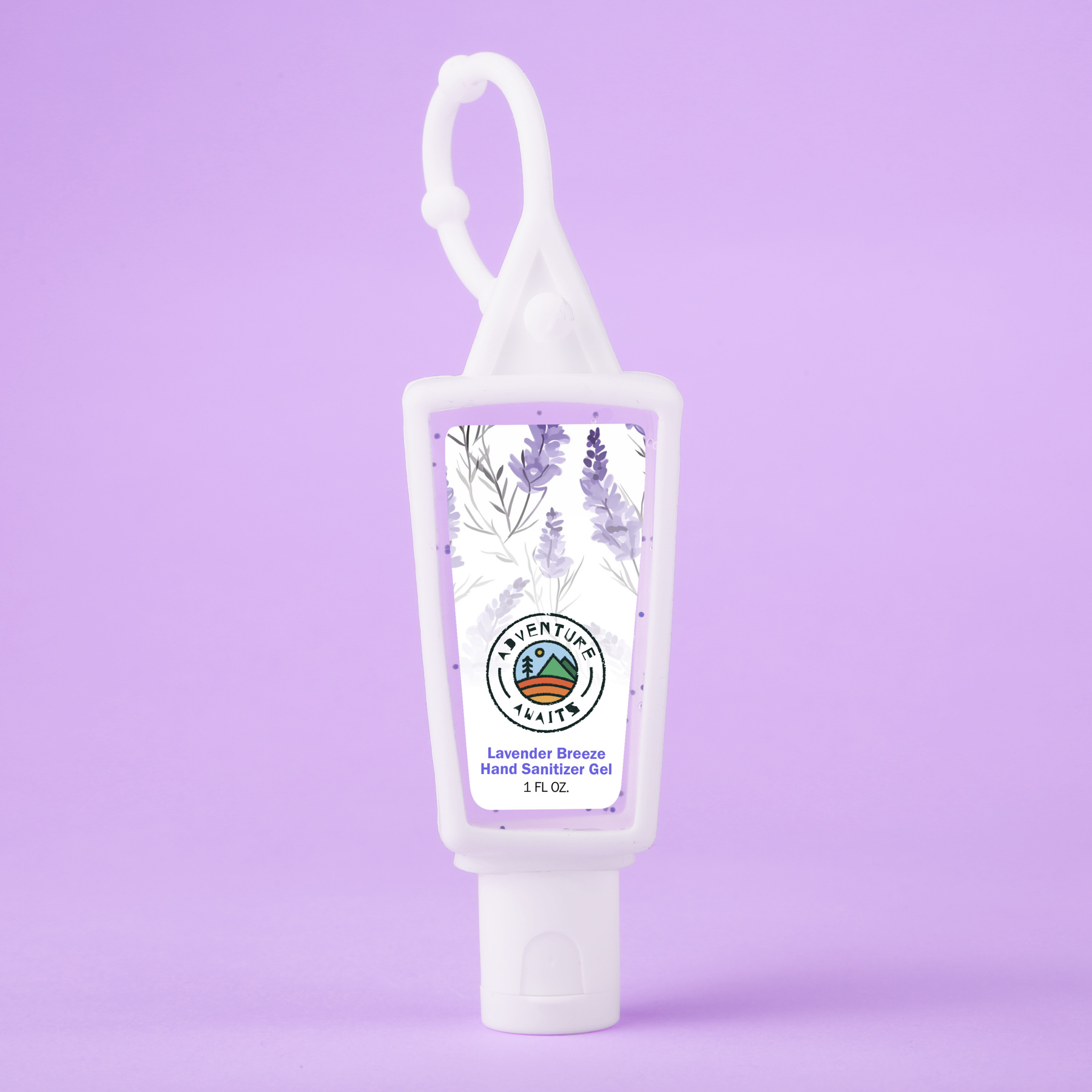 Hand Sanitizer Gel With Moisture Beads: 1 oz Triangle Bottle with Carabiner 4
