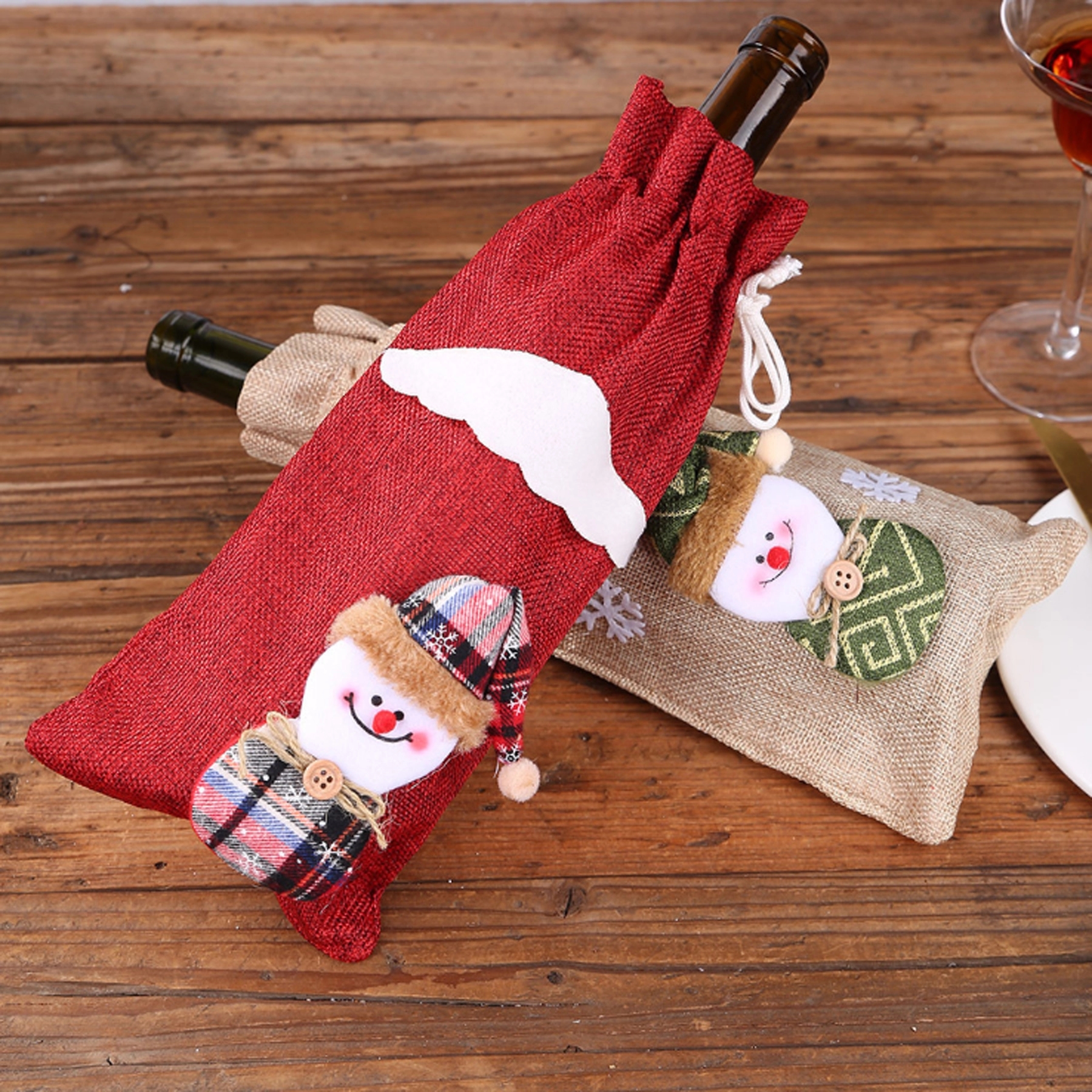 Burlap Wine Bags 4