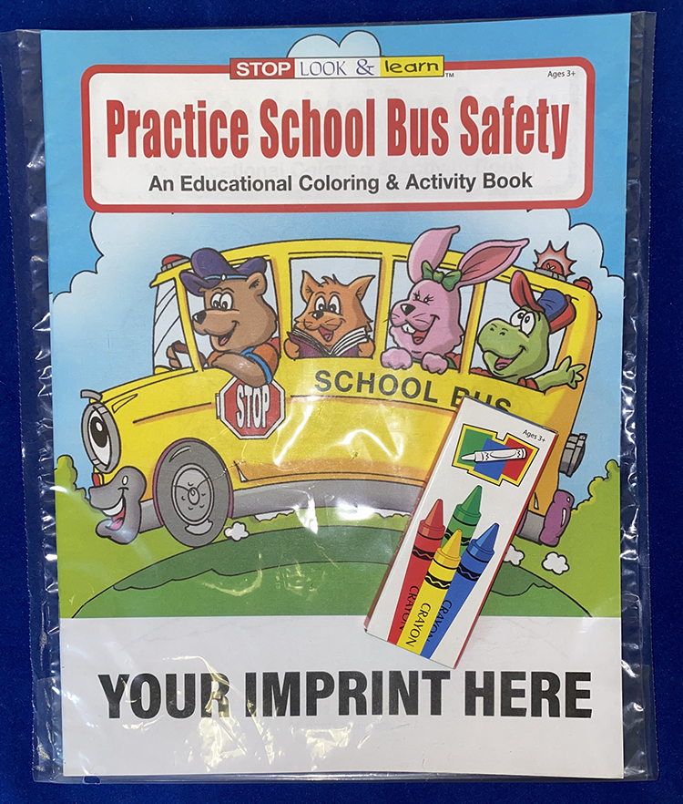 COLORING SET - Practice School Bus Safety Coloring Book Fun Pack 4