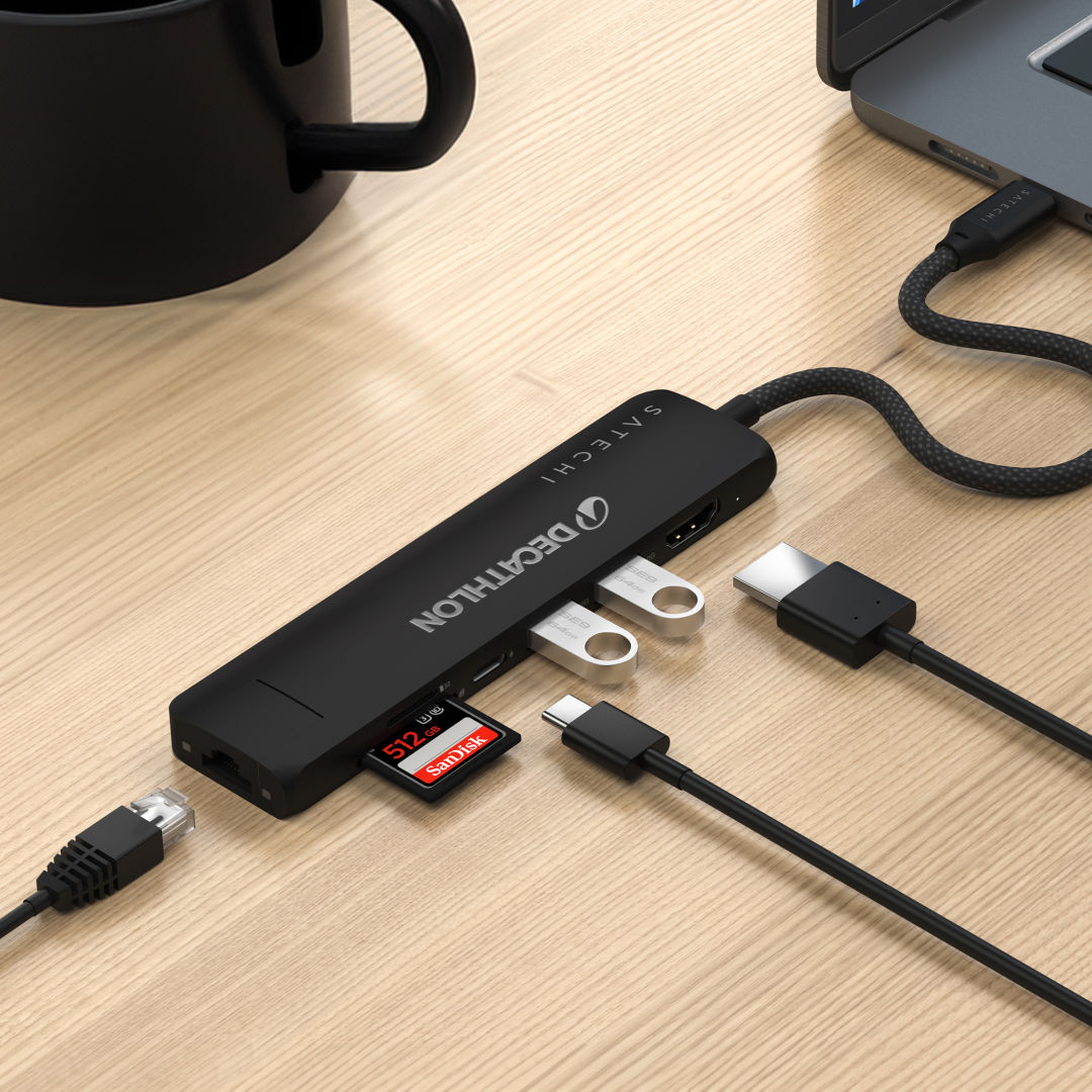 SATECHI® 7-in-1 USB-C Slim Multiport Adapter w/Ethernet 8