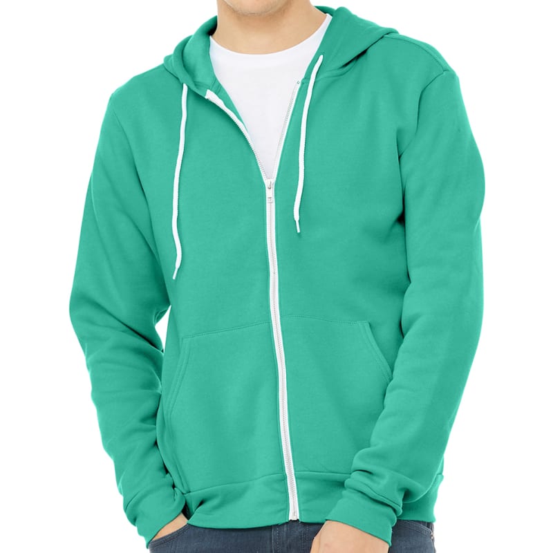 Bella Unisex Poly-Cotton Fleece Full-Zip Hoodie 122