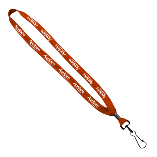 5/8" Polyester Shoelace Lanyard with Metal Crimp & Split-Ring 24