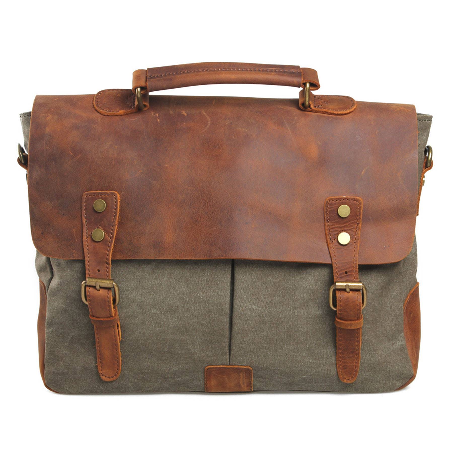 Canvas with leather Messenger bag 3