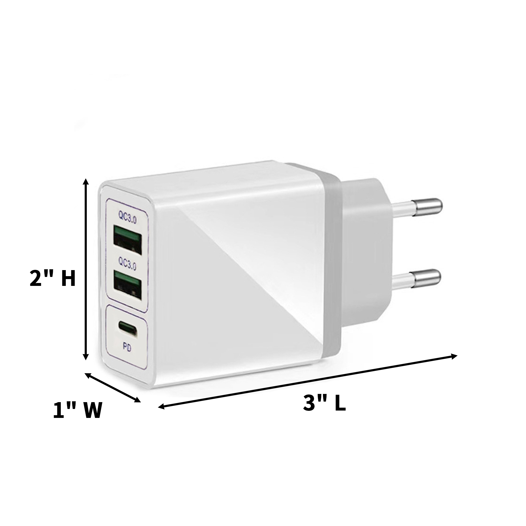 Three Port Fast Charging Power Adapter Cube 1