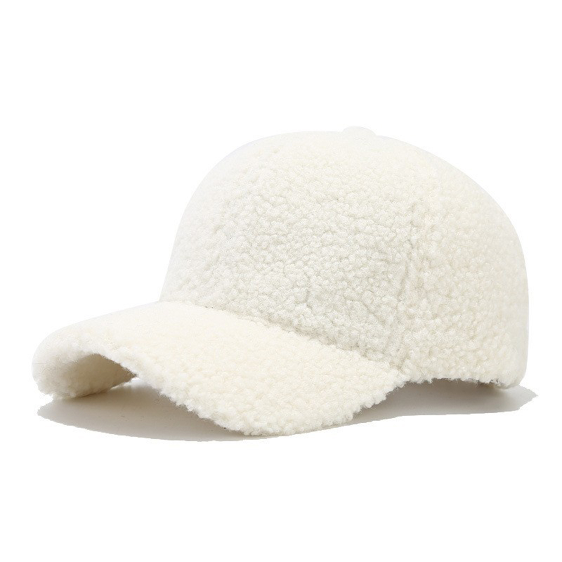 Women Winter Lamb Wool Baseball Cap 11