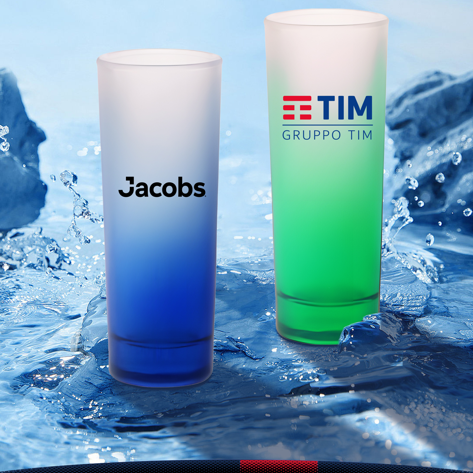 2 oz. Frosted Water Glasses 6