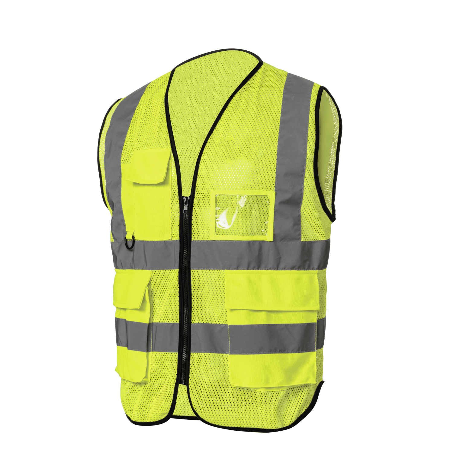 3.8 Oz. Polyester Double Band Class 2 Reflective Safety Vest With 4 Pockets 3