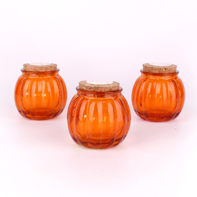 Pumpkin bottle wax candle holder 2