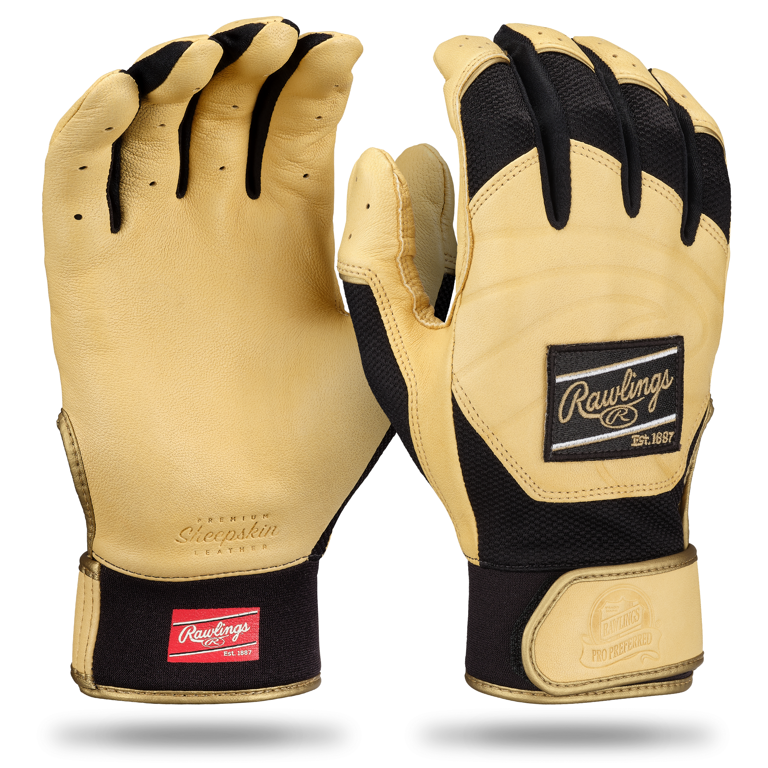 Rawlings Adult Pro Preferred Batting Gloves 3