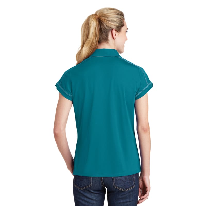 Sport-Tek Women's Contrast Stitch Micropique Sport-Wick Polo. 8