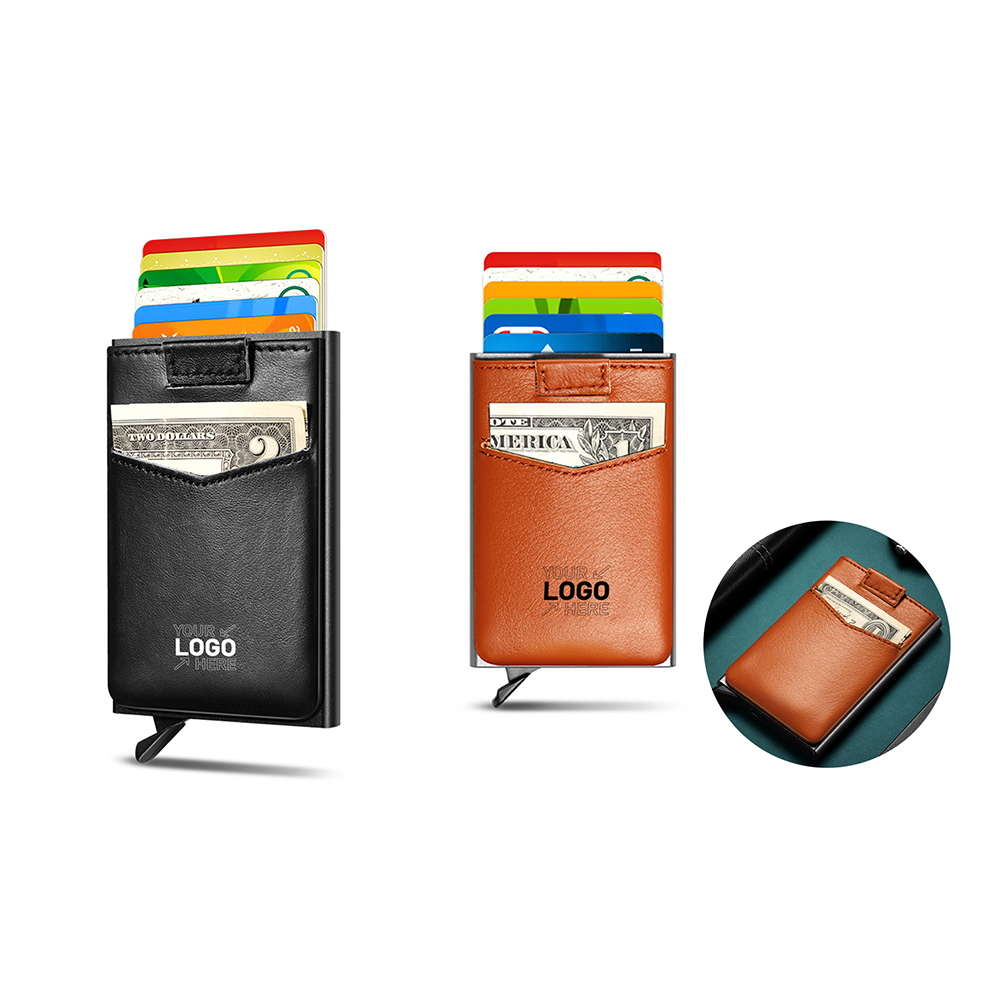 Leather Lining Rfid Blocking Credit Card Holder