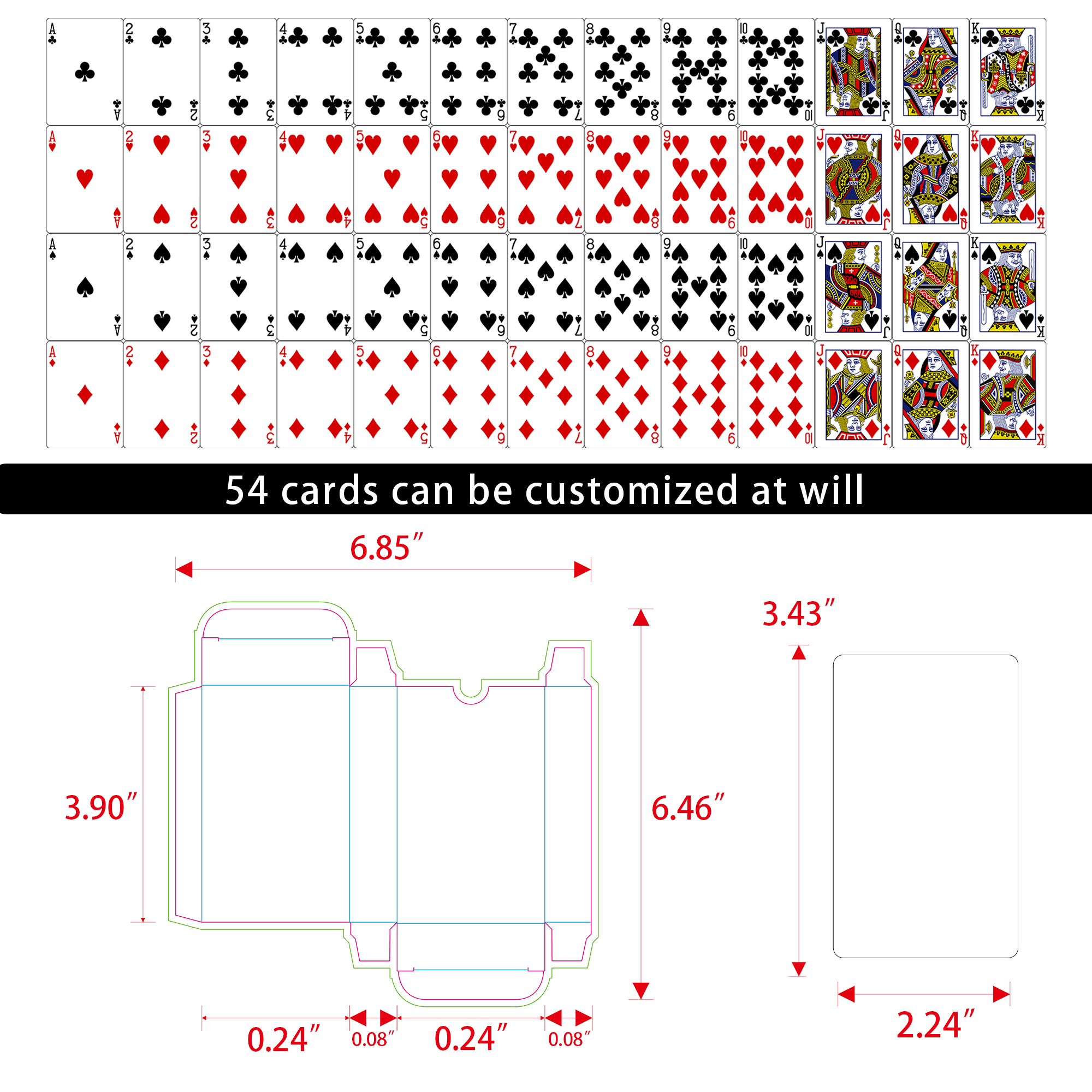 Personalized Poker Cards Full Custom Print MOQ 100 Decks 2