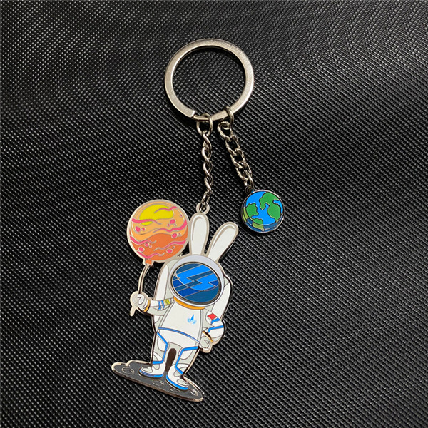 Custom metal cartoon paint keychain key pendant 3