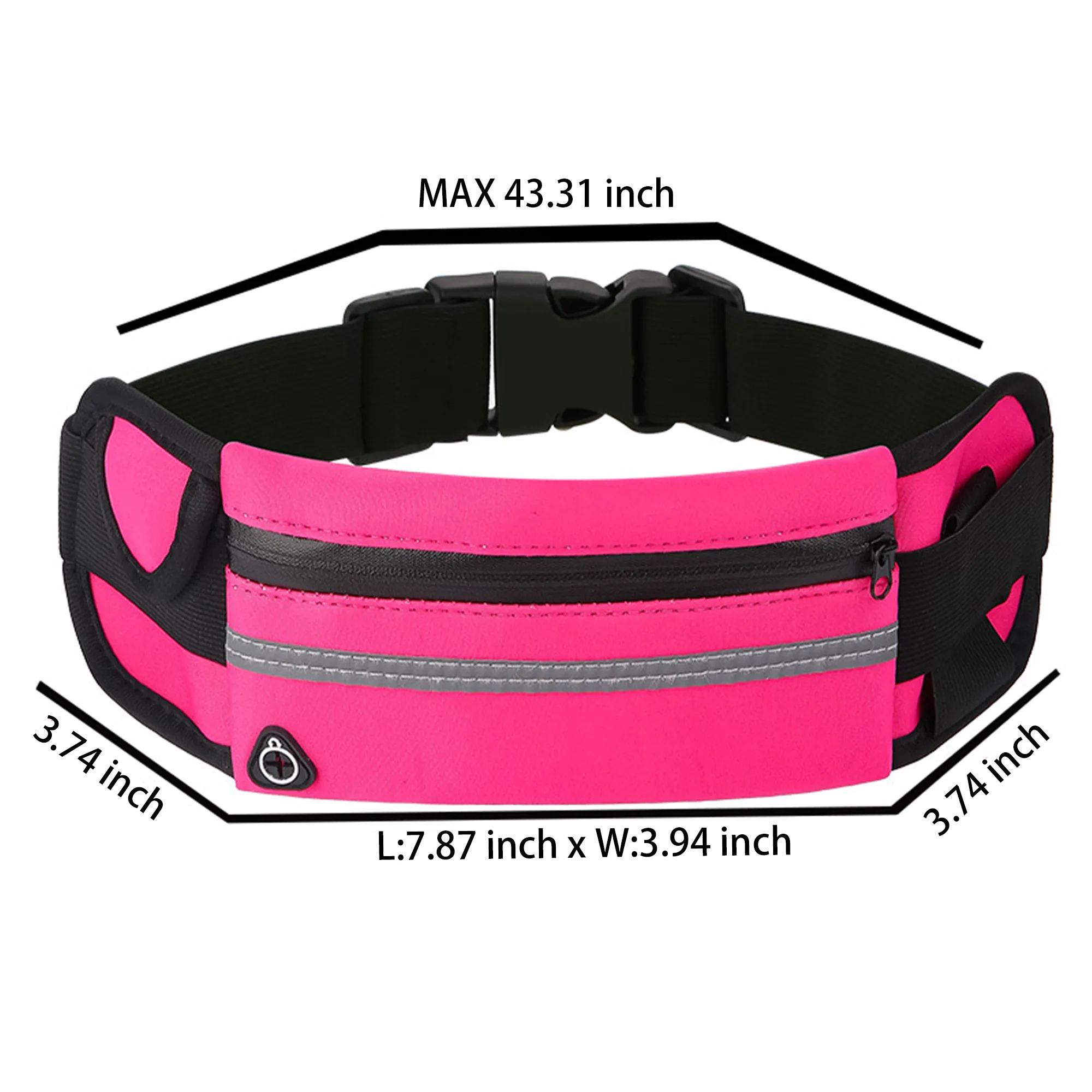 MOQ 50 Waterproof Running Waist Pack with Bottle Holder 4