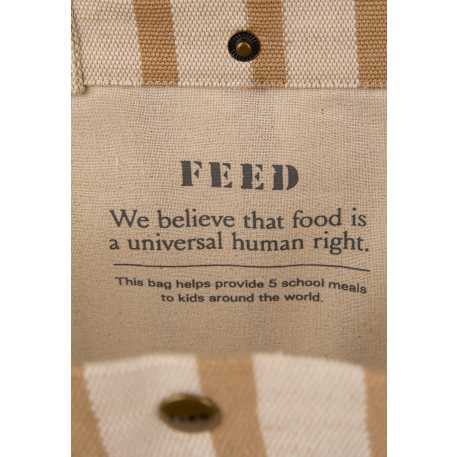 FEED Cotton and Jute Striped Tote 68