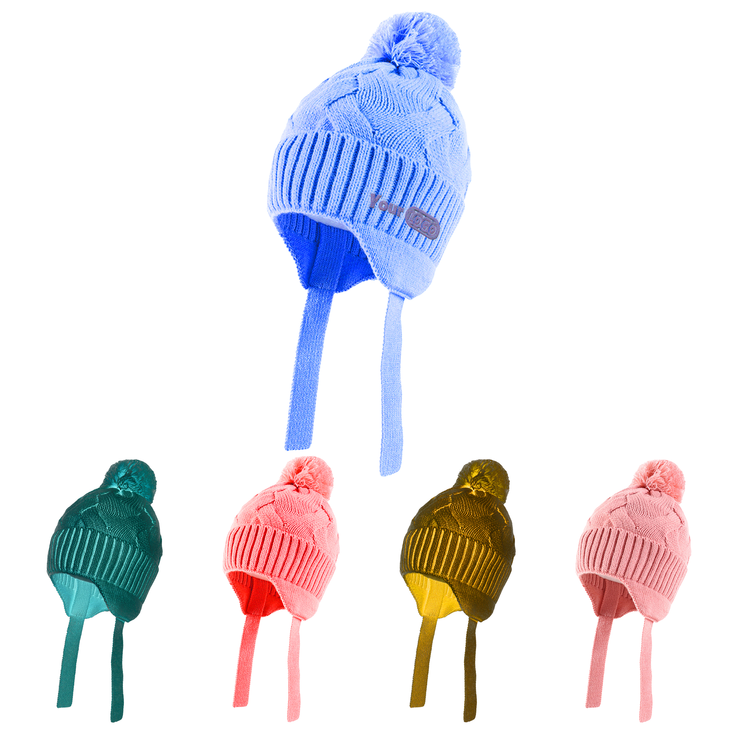 Acrylic Soft Knit Beanie With Ear Flaps For Extra Warmth 3