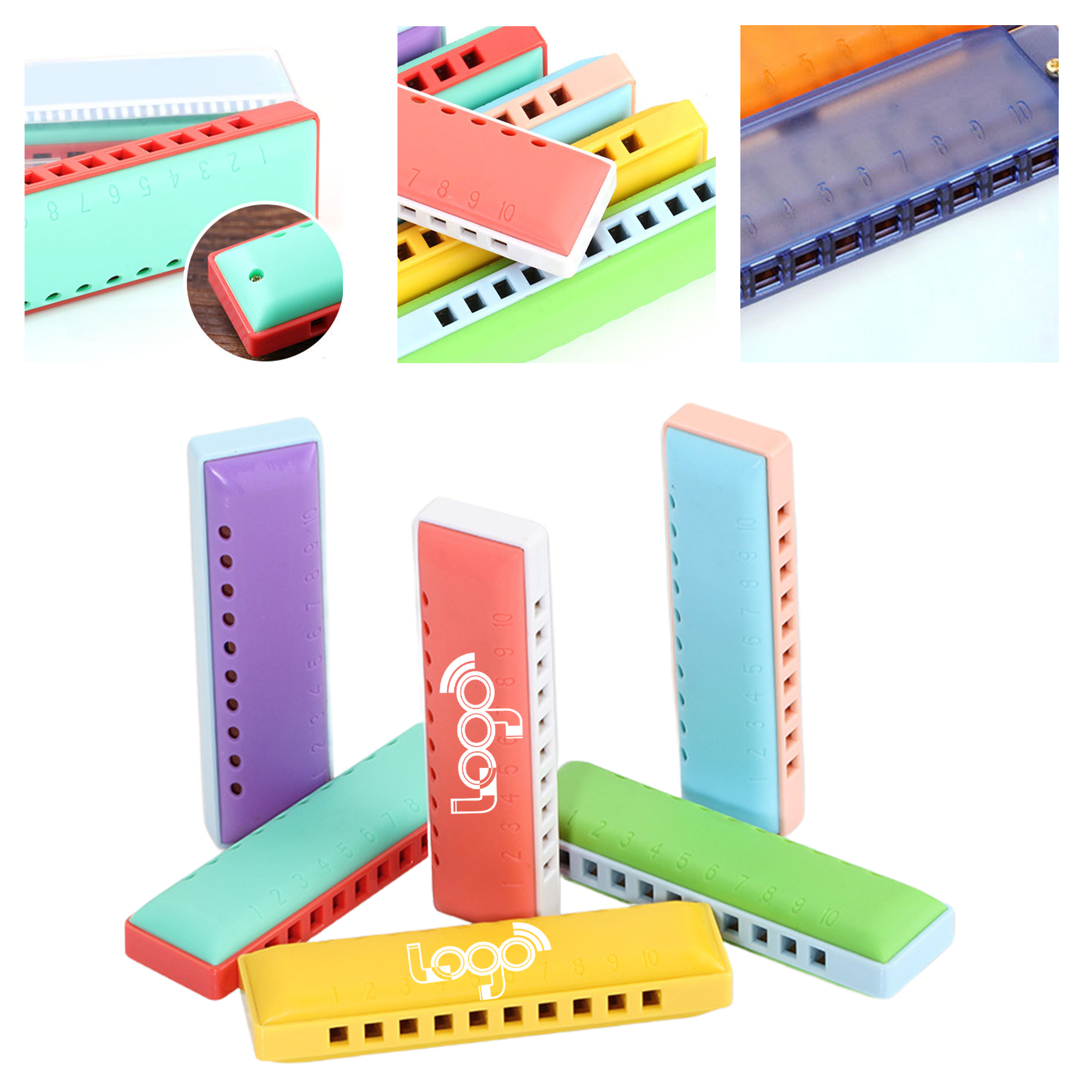 Colorful ABS 10-Hole Beginner Harmonica 6