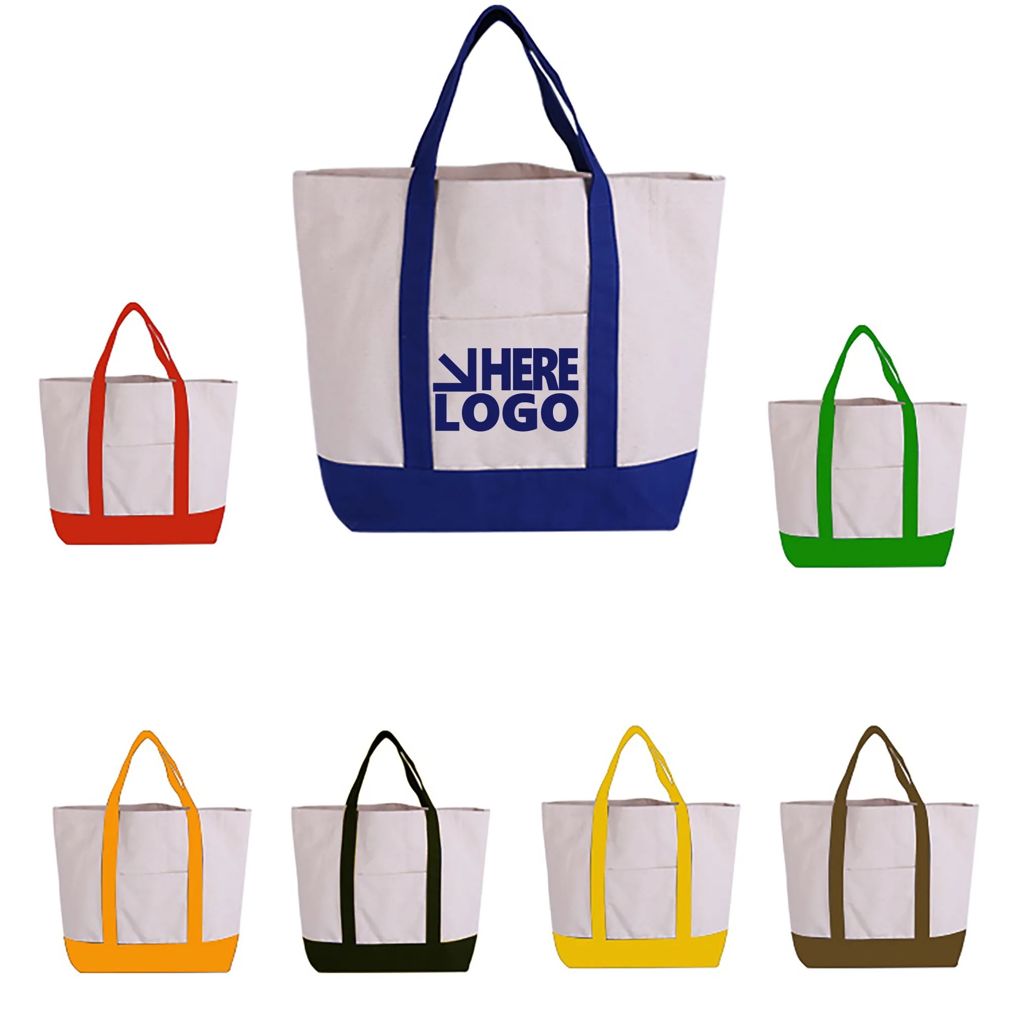Heavy Duty Canvas Grocery Tote Bag, custom tote bag with logo imprint 3