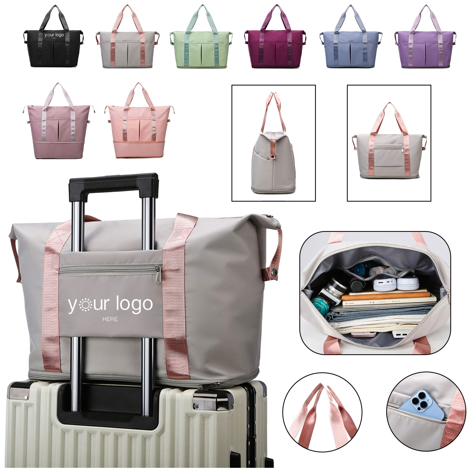 Expandable Tote Crossbody Duffel Bag 2