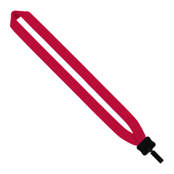 1" Cotton Lanyard with Plastic Clamshell & Bulldog Clip 3