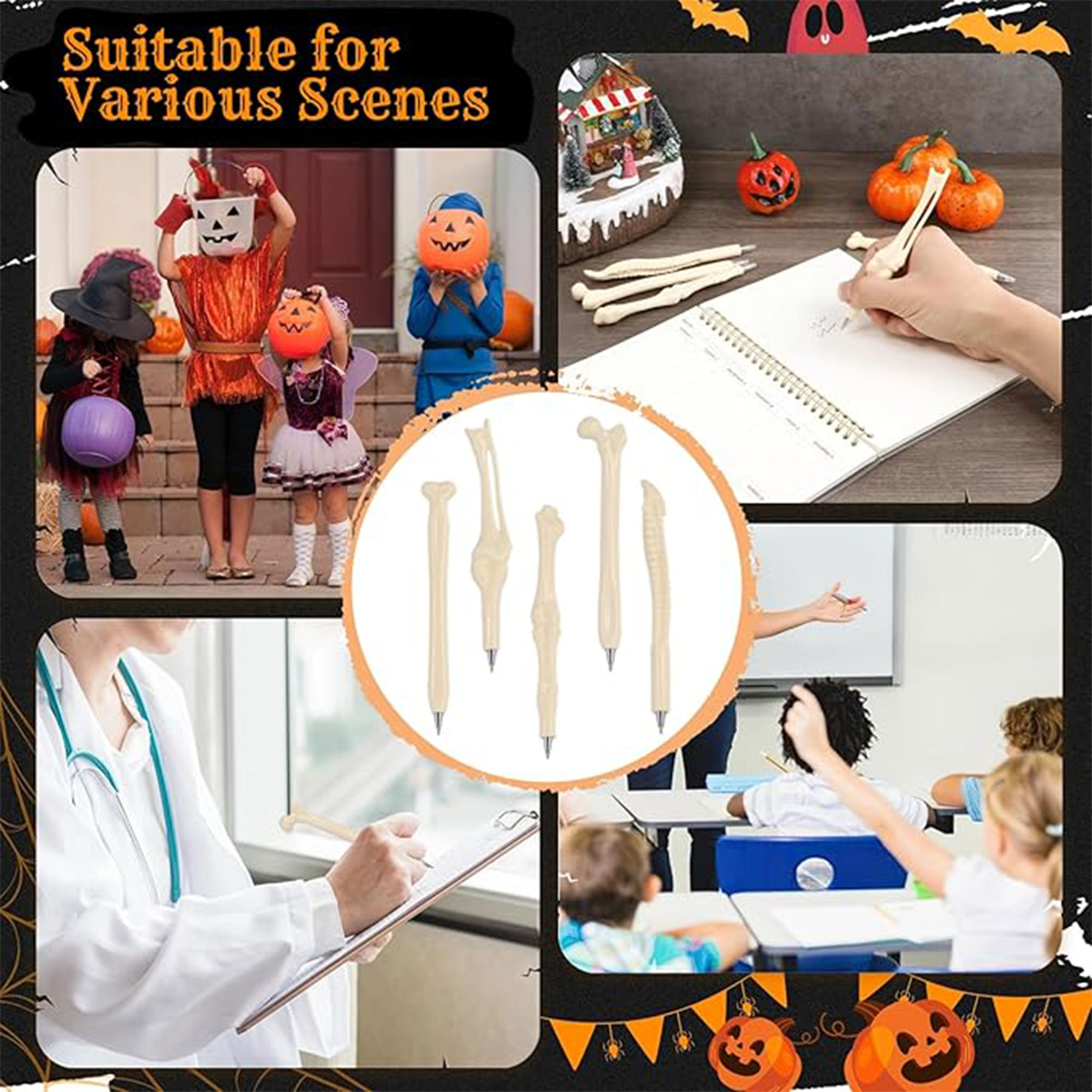 Creative And Novel Bone Shaped Halloween Nurse Ballpoint Pen 1