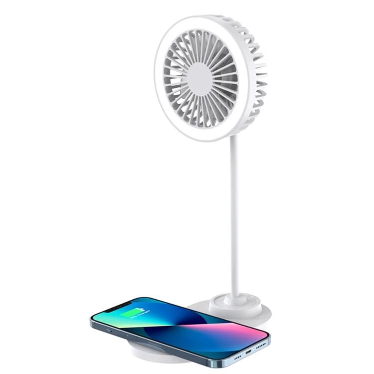 LED Desk Fan with Wireless Charger & Flexible Neck 2
