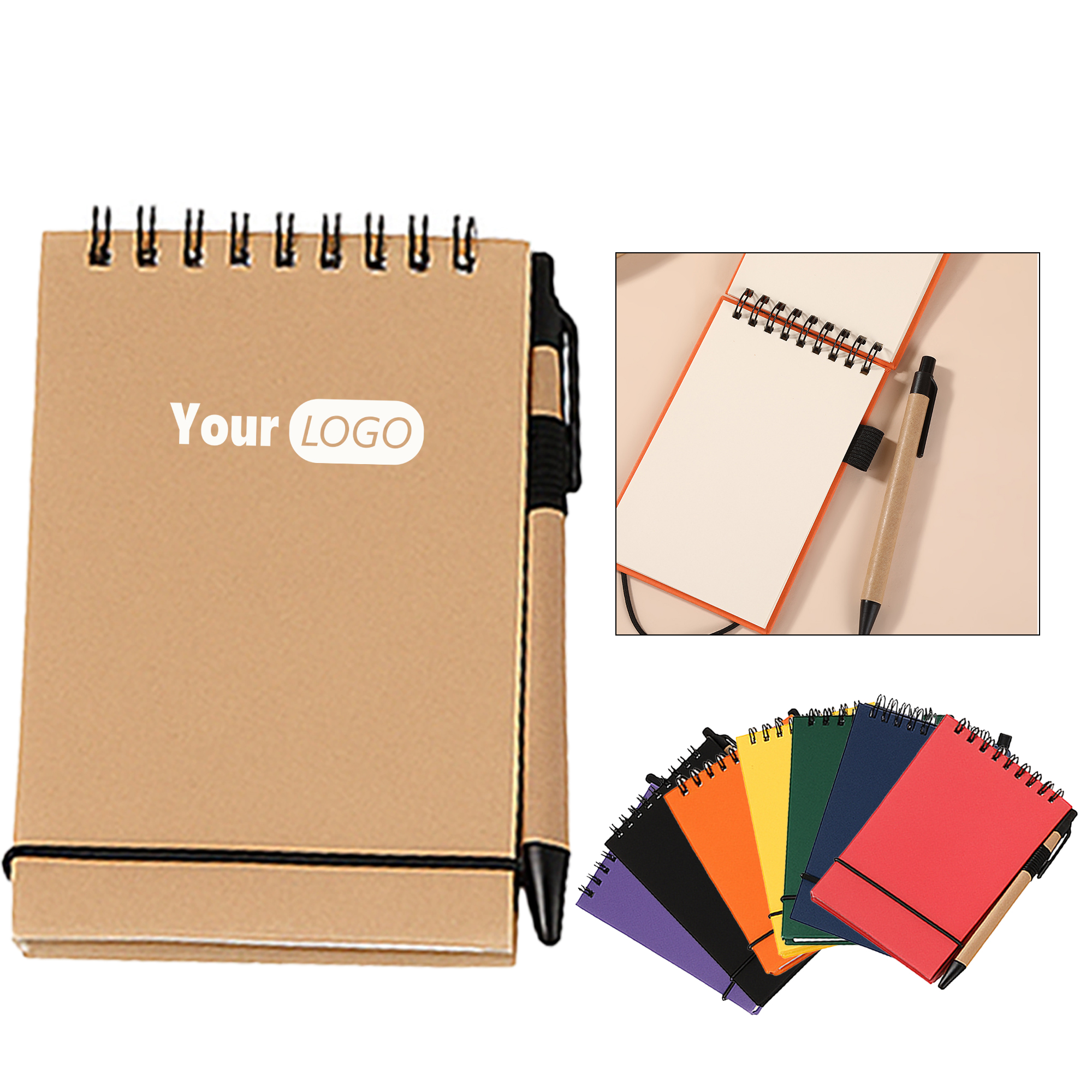 Spiral Notebook Steno Pocket Notepad with Pen 3