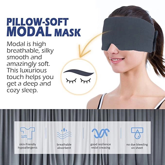 Custom Foldable Travel Full-Cover Sleeping Eye Mask 3