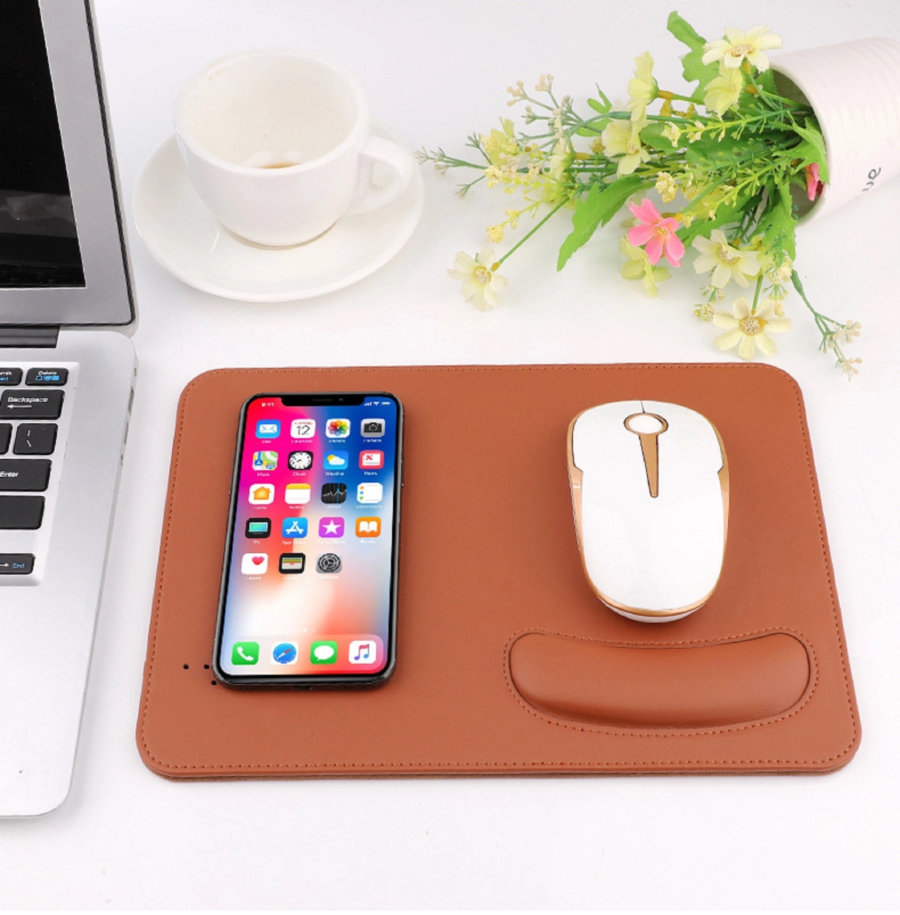 Wireless Charging Mouse Pad with Wrist Rest Support Mat 2