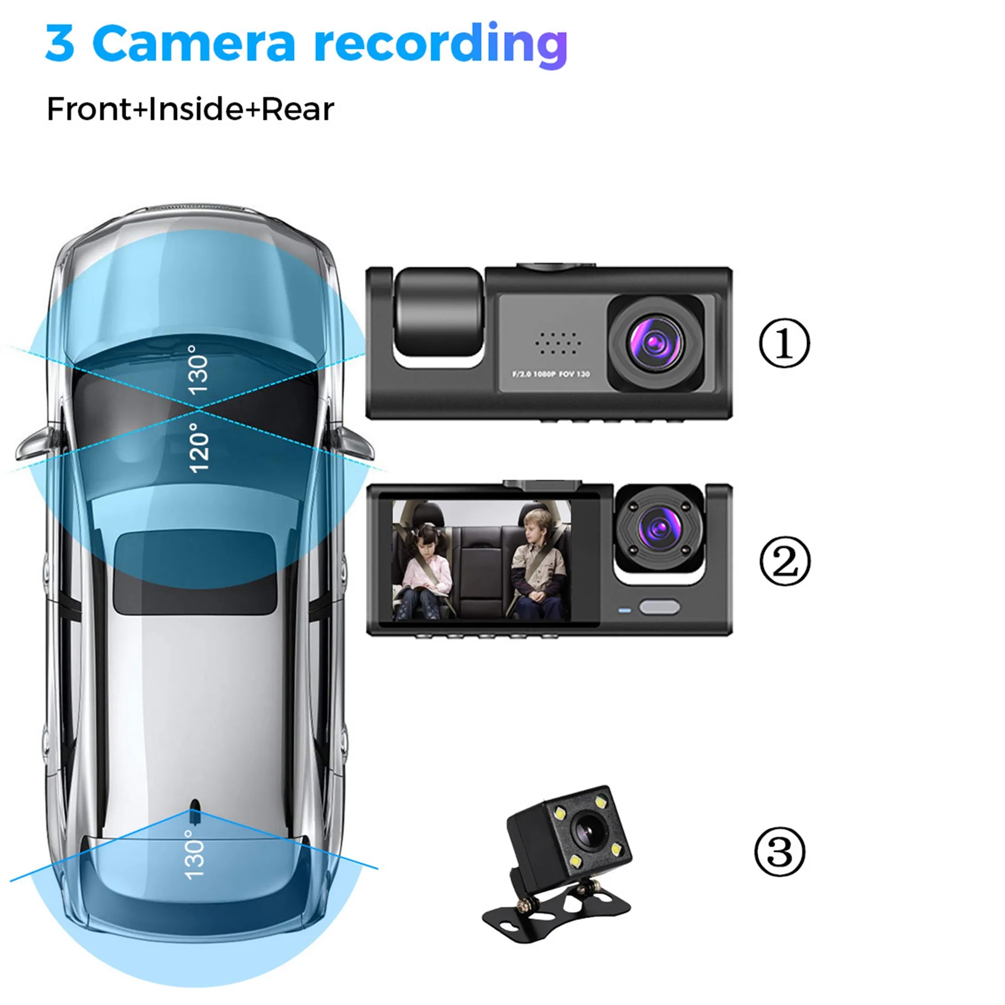 3 Way Dash Cam 4