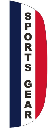 "SPORTS GEAR" 3' x 10' Message Flutter Flag 1