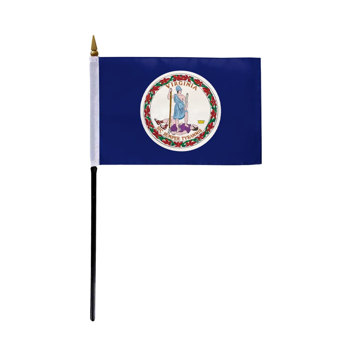 4"x6" & 12"x18'' Virginia ePoly Printed Stick Flags 2