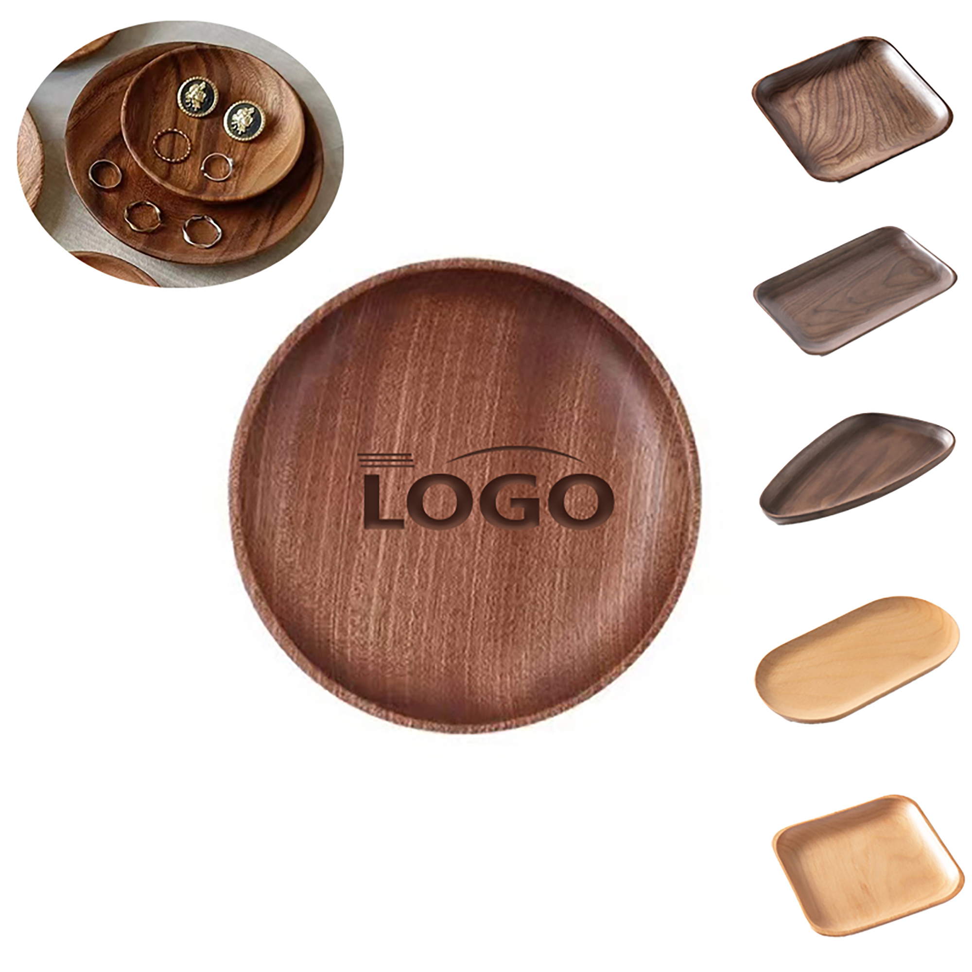 Wooden Snack & Jewelry Trays 2