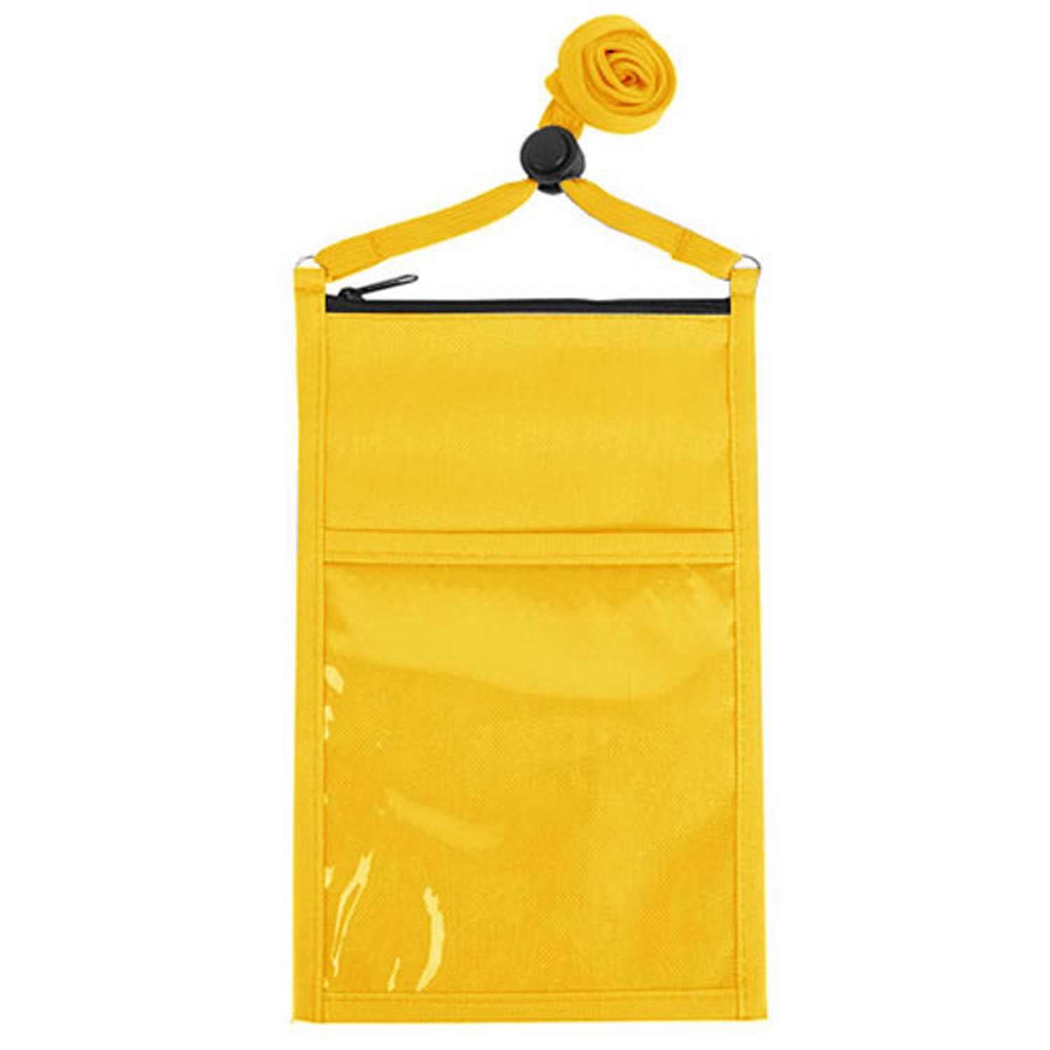 POLYESTER LARGE DOUBLE POUCH NECK WALLET 7