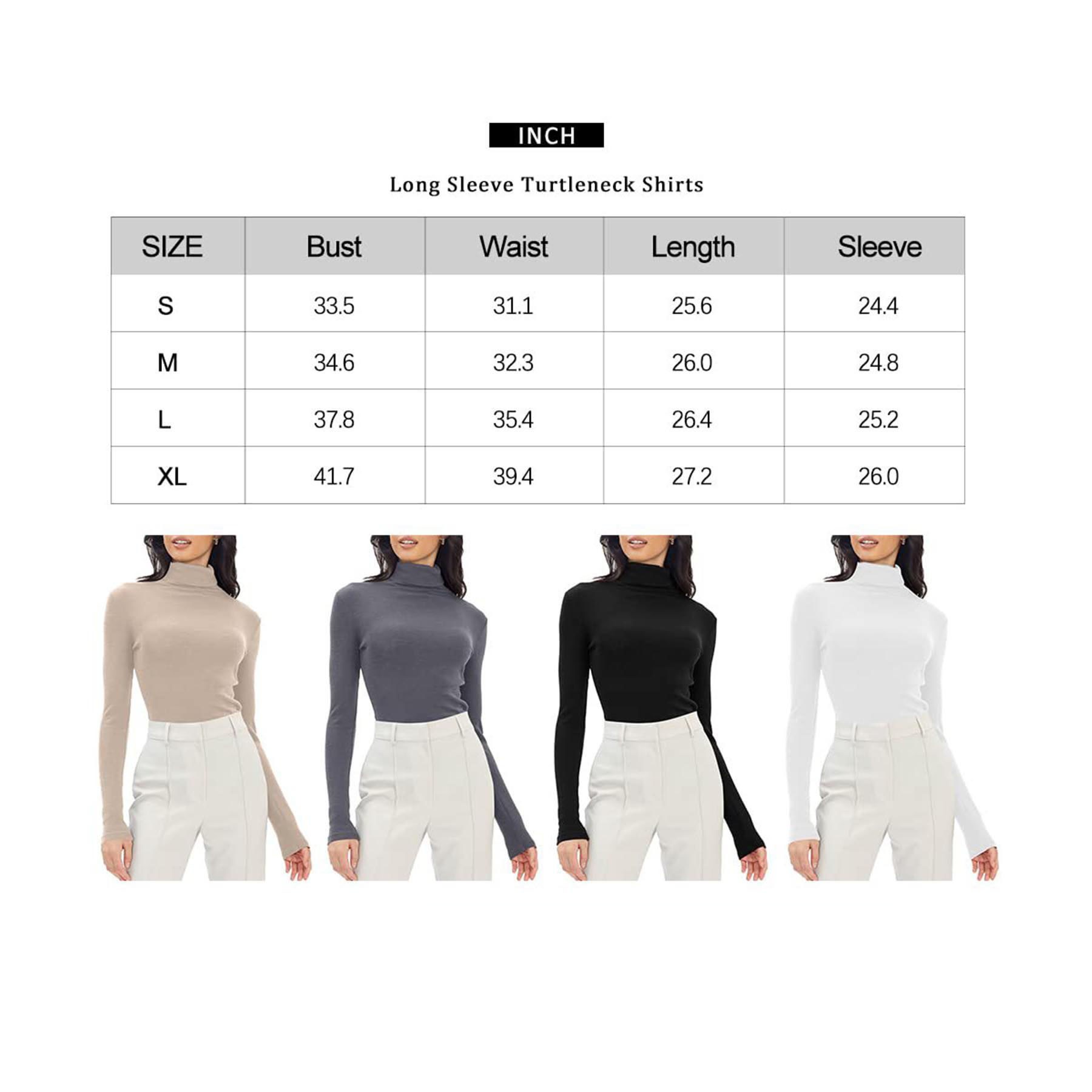 Women Mock Turtleneck Long Sleeve Shirt 9