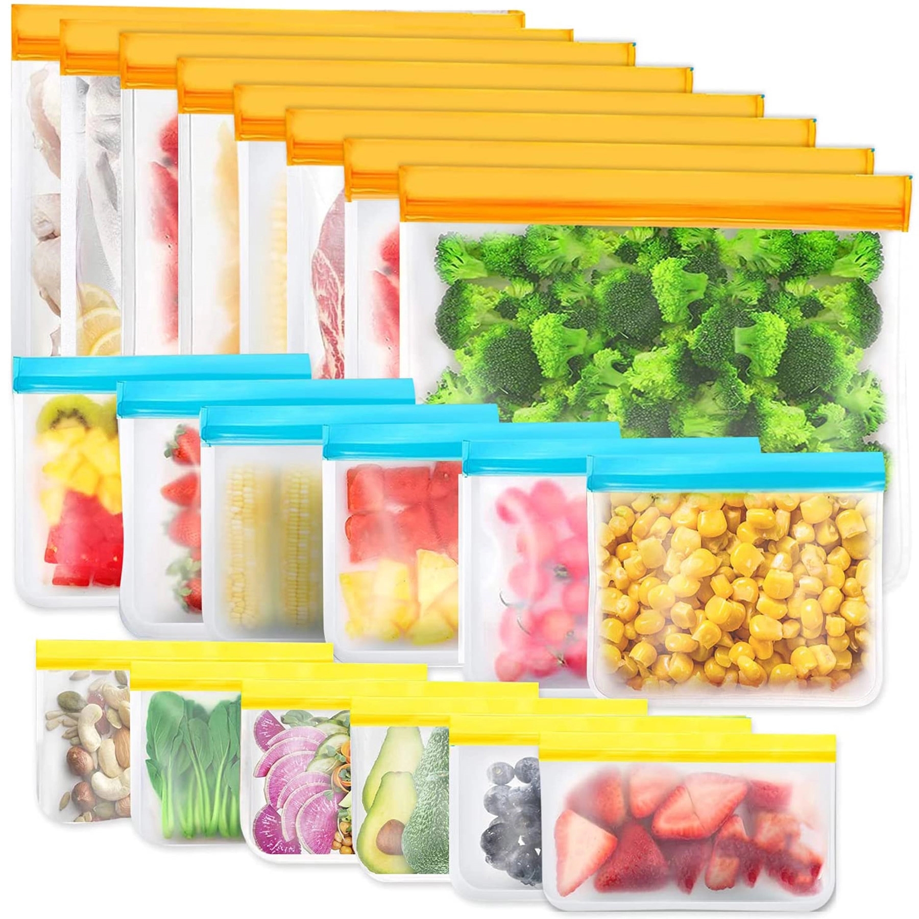 Reusable Storage Freezer Food Bags 4