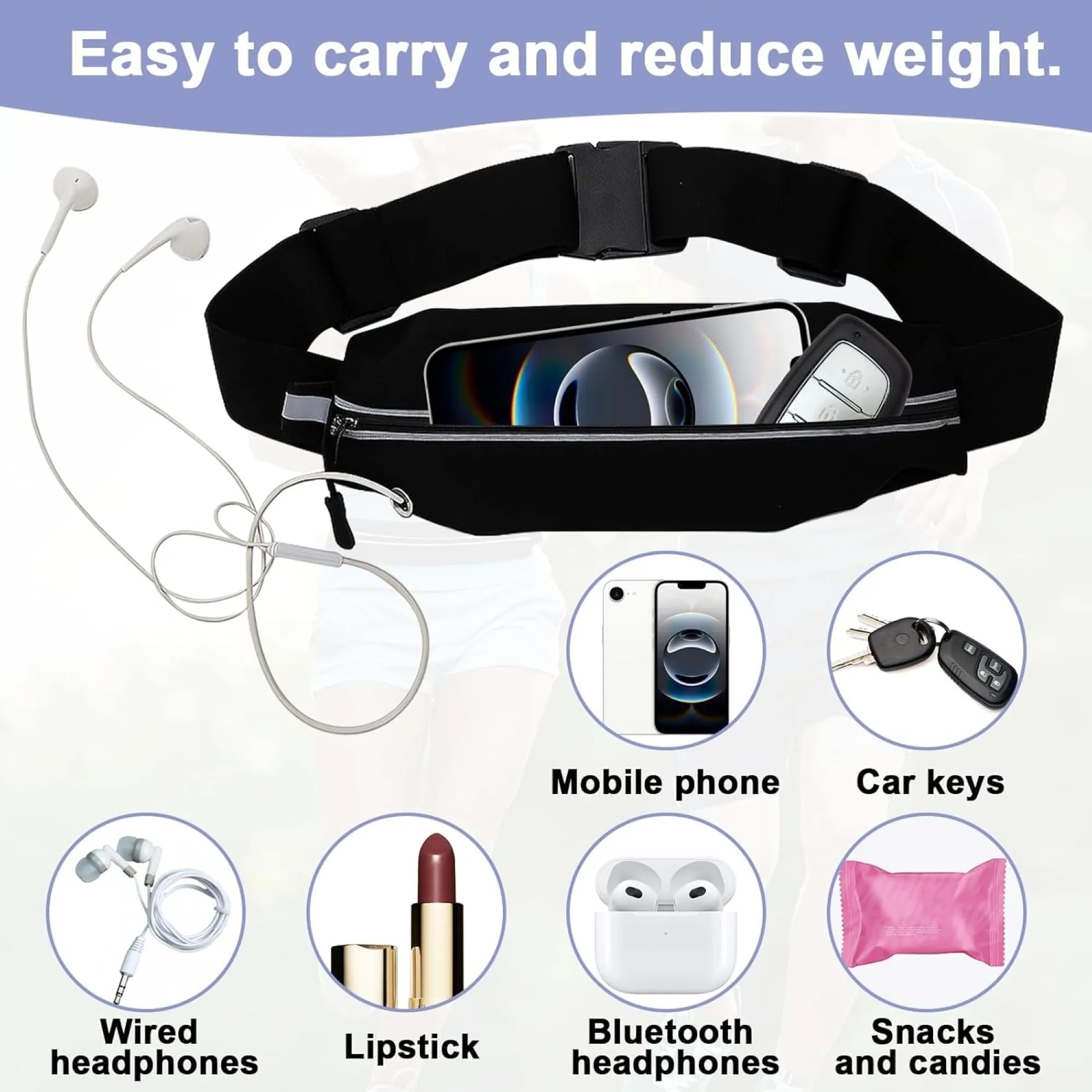 Lightweight Breathable Mini Running Phone Waist Pack 2