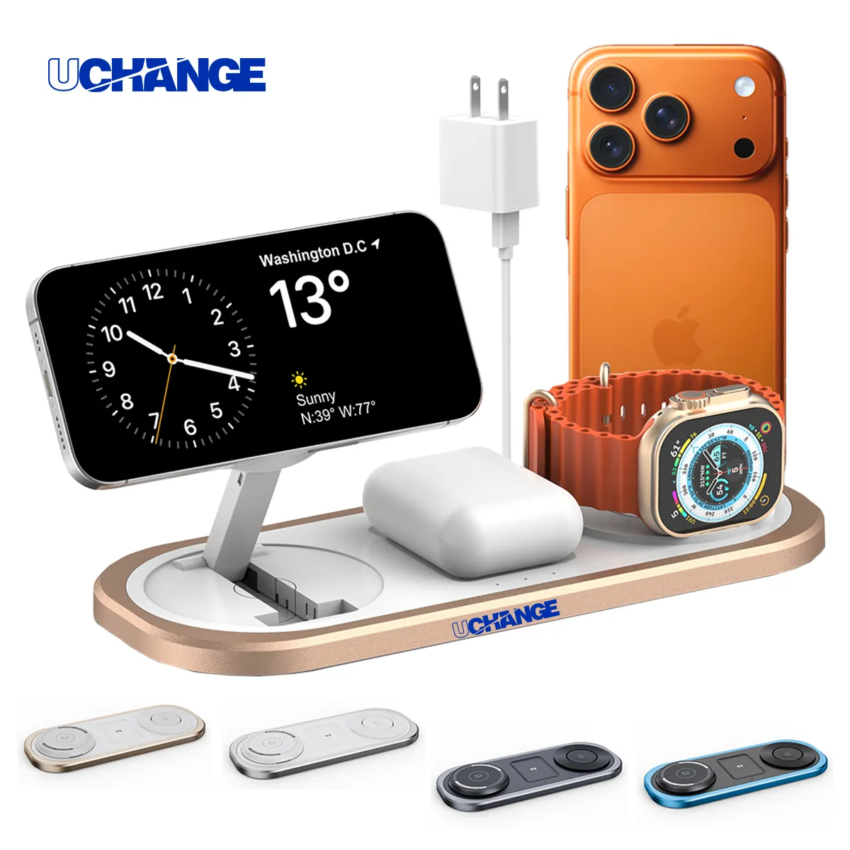 Foldable Magnetic 3 In 1 Wireless Charging Dock 2