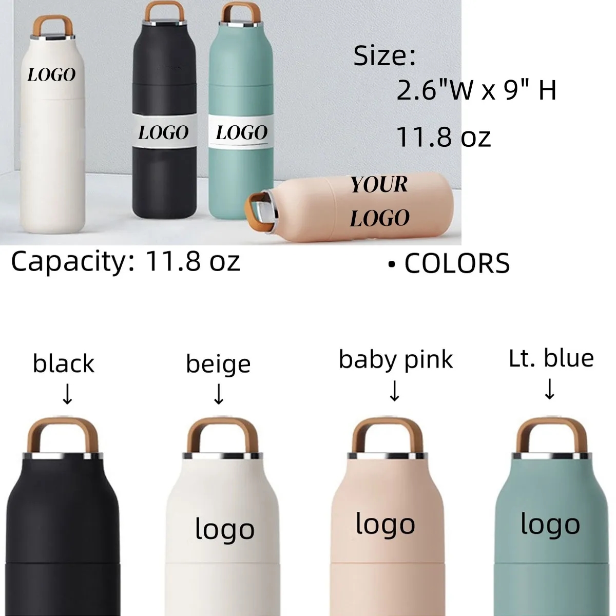 Wide Mouth Insulated Water Bottle Stainless Thermos 2