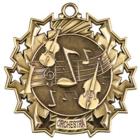 Orchestra Ten Star Medal, 2-1/4" 2
