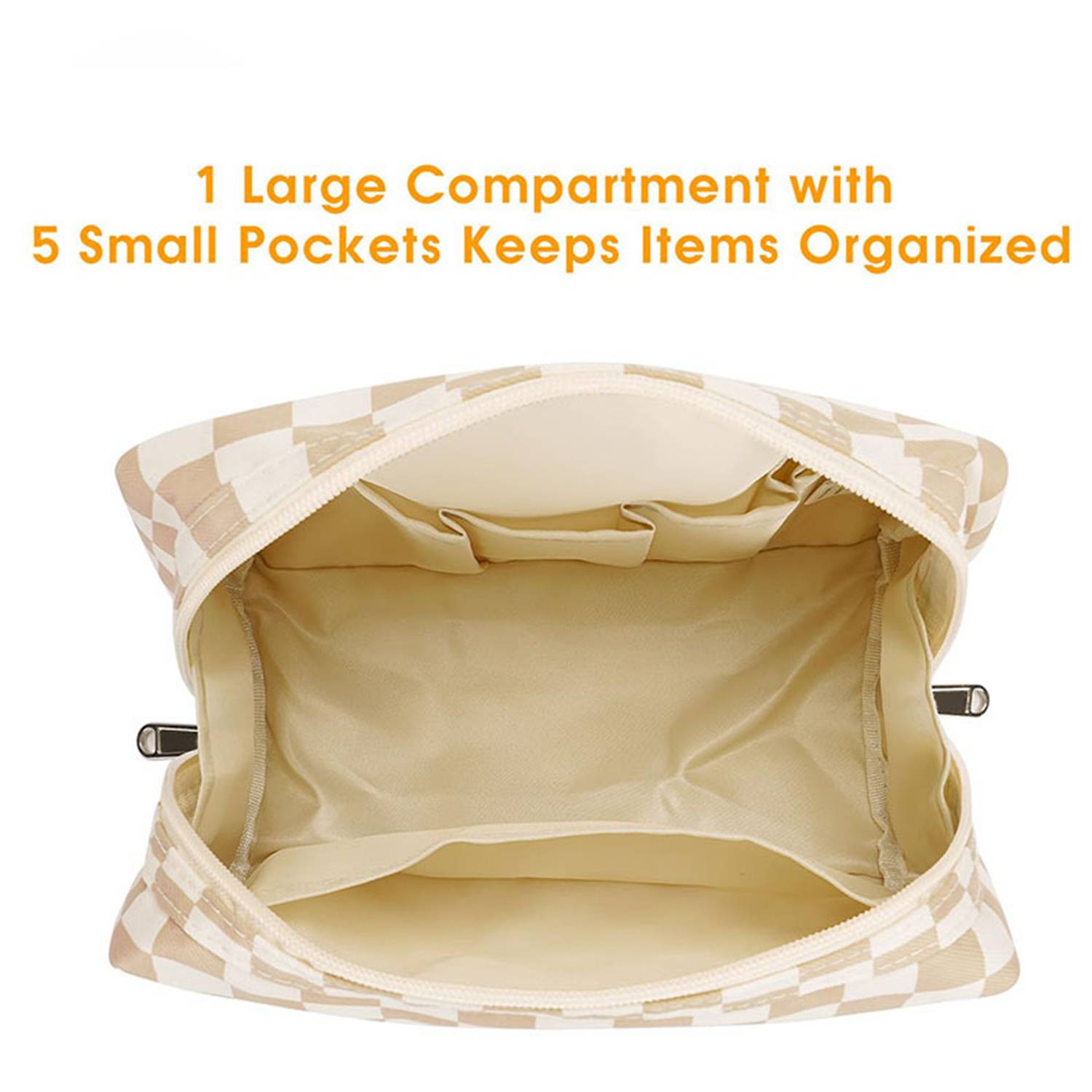 Large PU Leather Waterproof Toiletry Makeup Bag 3