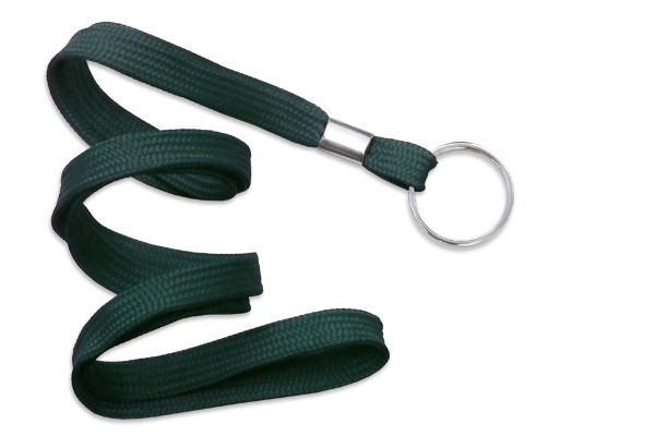3/8" Blank Lanyard w/Split Ring (Forest Green) 2