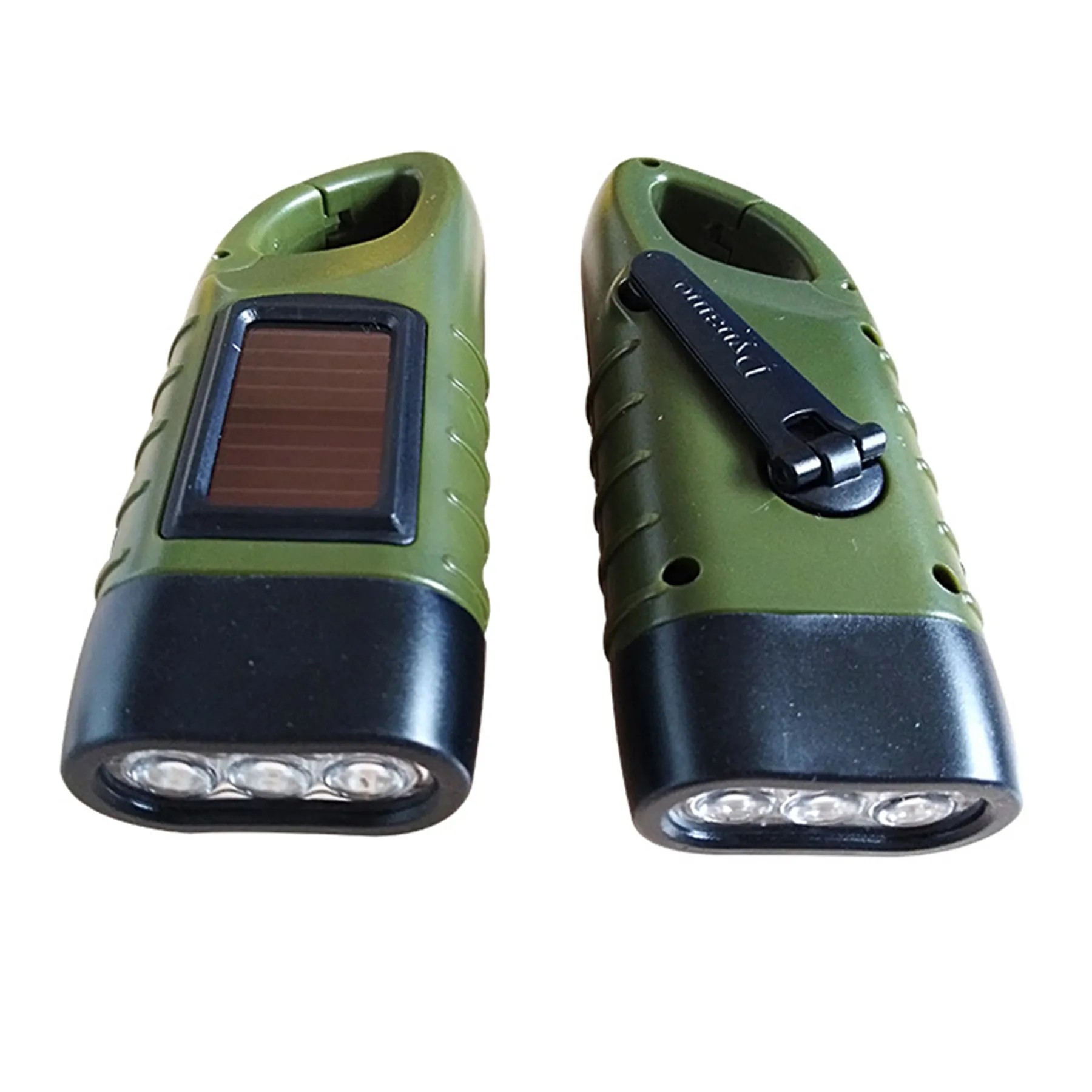 Hand Crank Solar Powered Flashlight 2