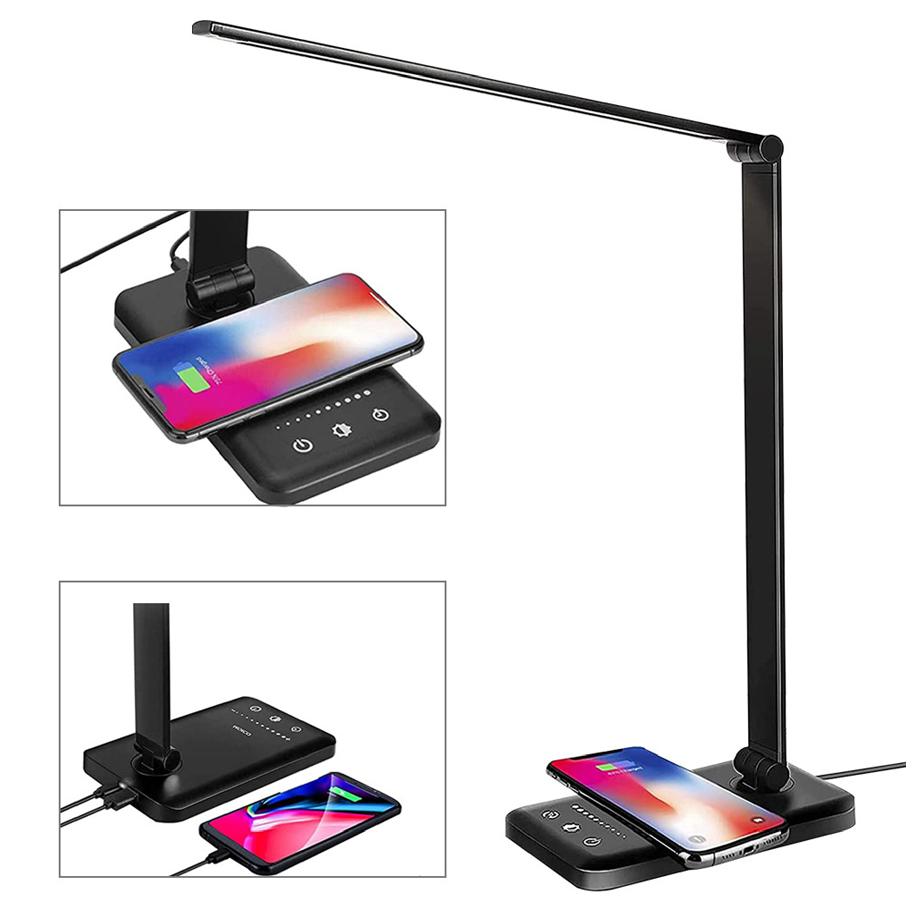 Multifunctional LED Desk Lamp with 10W Fast Wireless Charger 1