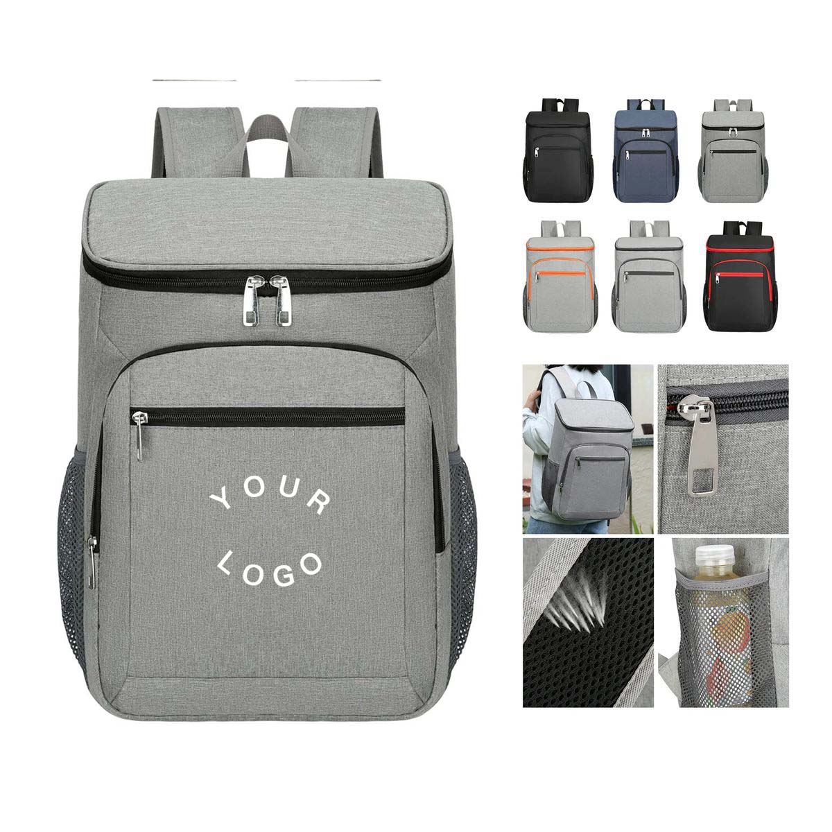 Water Repellent Oxford Backpack with Aluminum Lining 7