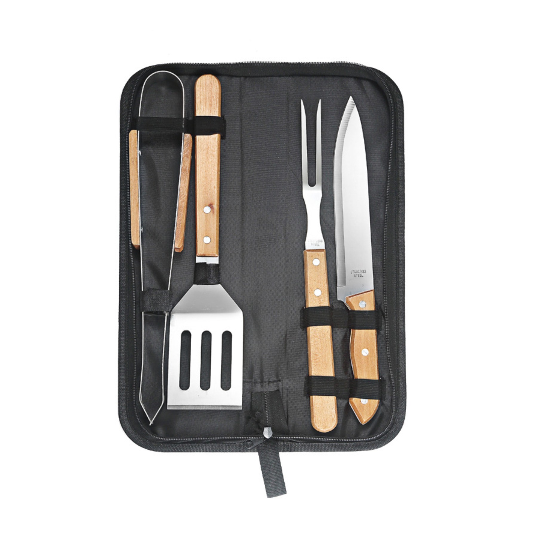 Wooden Handle BBQ Grill Tools Set 2