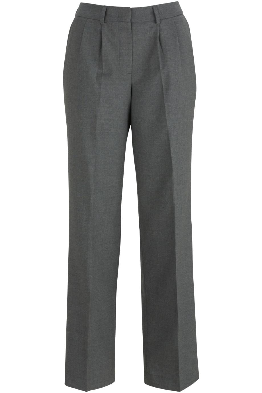 Ladies Pleated Front Poly/Wool Pant